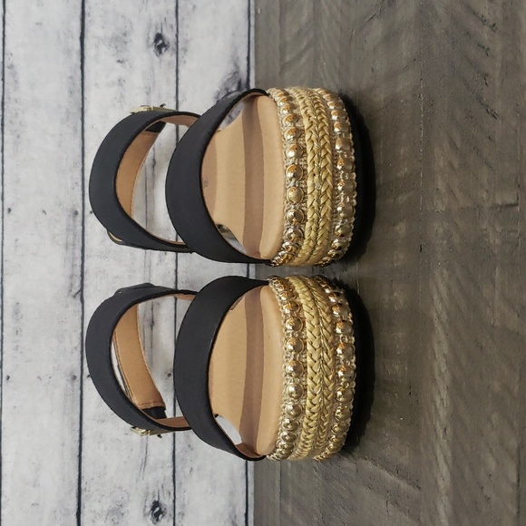 Seven Dials-Berenice Platform Sandals Black Size 5.5M - Picture 1 of 10